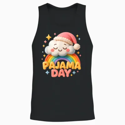 Pajama Day School Spirit Week Sleepy Cloud Teacher Student Unisex Tank Top - Black