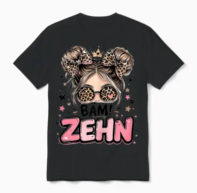10. Geburtstag Mädchen 10 Jahre 2016 Lustig Geschenk Unisex T-Shirt - Black
