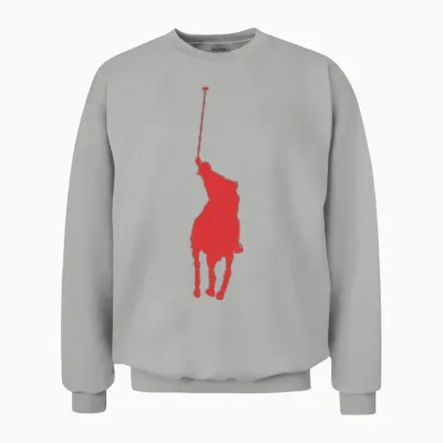 Pferd Polo Emblem Fashion Geschenk Unisex Sweatshirt - Ash