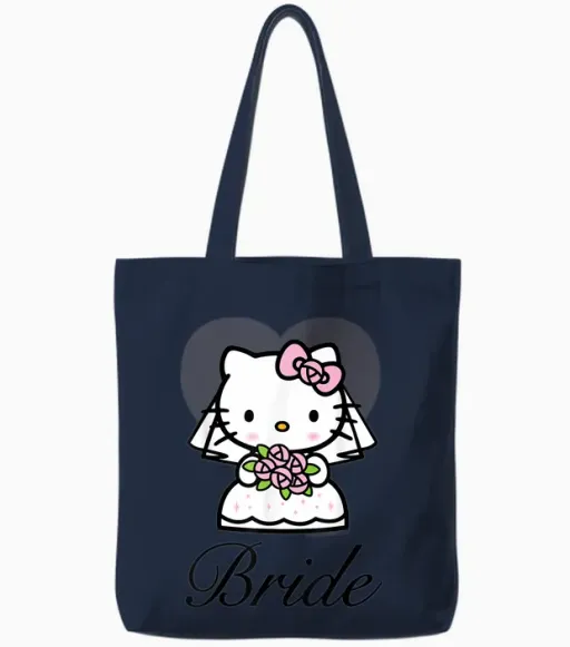 Hello Kitty Bride Tote Bags - Navy