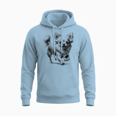 Myanimal - Ihr Lieblings-Tier Wear: Super Süßer Chihuahua Im Photorealistischen Zeichenstil Unisex T-Shirt Grau S Unisex Hoodie - Light Blue