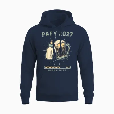 Je Vais être Papy 2027 Révélation Grossesse Devenir Papy Unisex Hoodie - Navy