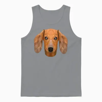 Polygon Wiener Dog Dogfather Dog Mom Dog Lover Unisex Tank Top - Sport Grey