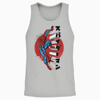 Portrait of Spider-Man Spider-Man Spider-Man Unisex Tank Top - Ash