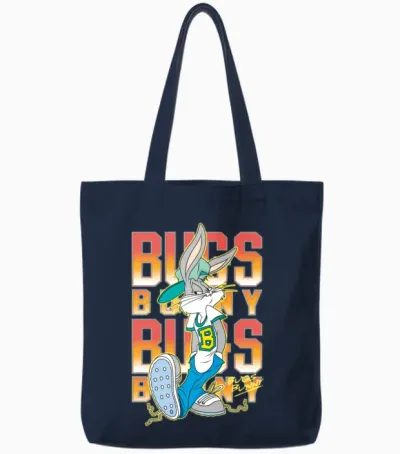 Looney Tunes Bugs Bunny Hiphop Tote Bags - Navy