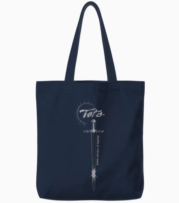 Toto Sword 1980 Tote Bags in Navy