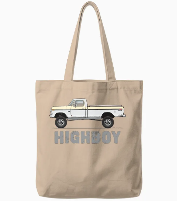 Highboy Wimbledon White Tote Bags in Natural