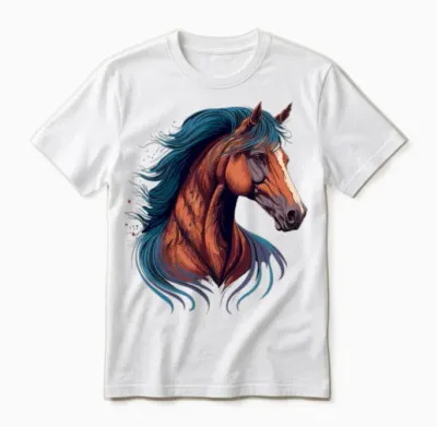 Horse Drawing Unisex T-Shirt - White