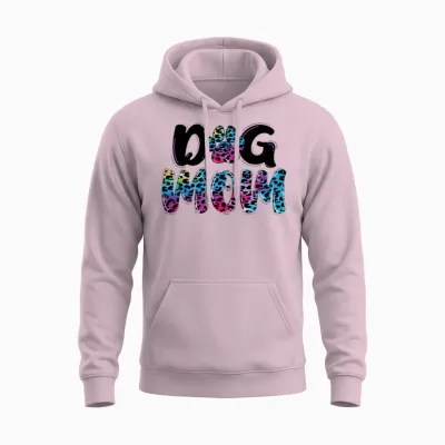 Dog Mom Unisex Hoodie - Light Pink