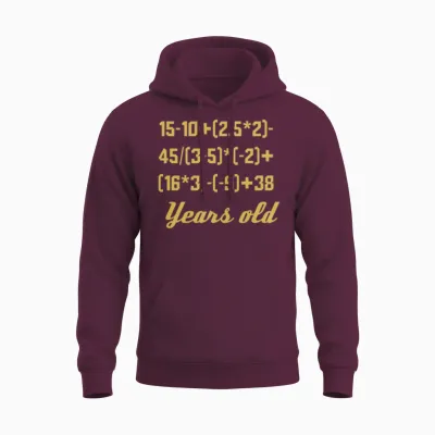 60 Years Old Algebra Equation Unisex Hoodie - Maroon