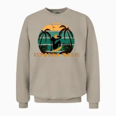 Sunset Vintage Retro Unisex Sweatshirt - Sand
