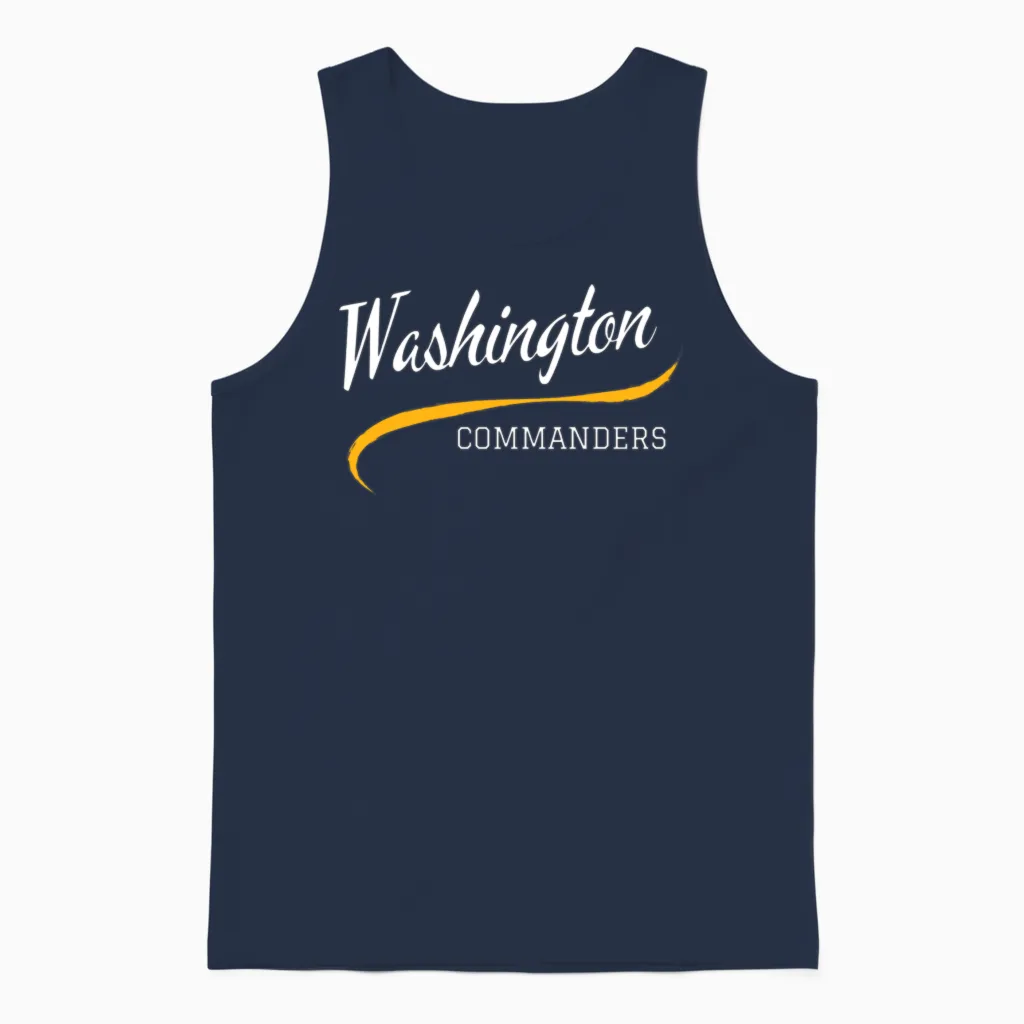Commanders Retro Unisex Tank Top in Navy