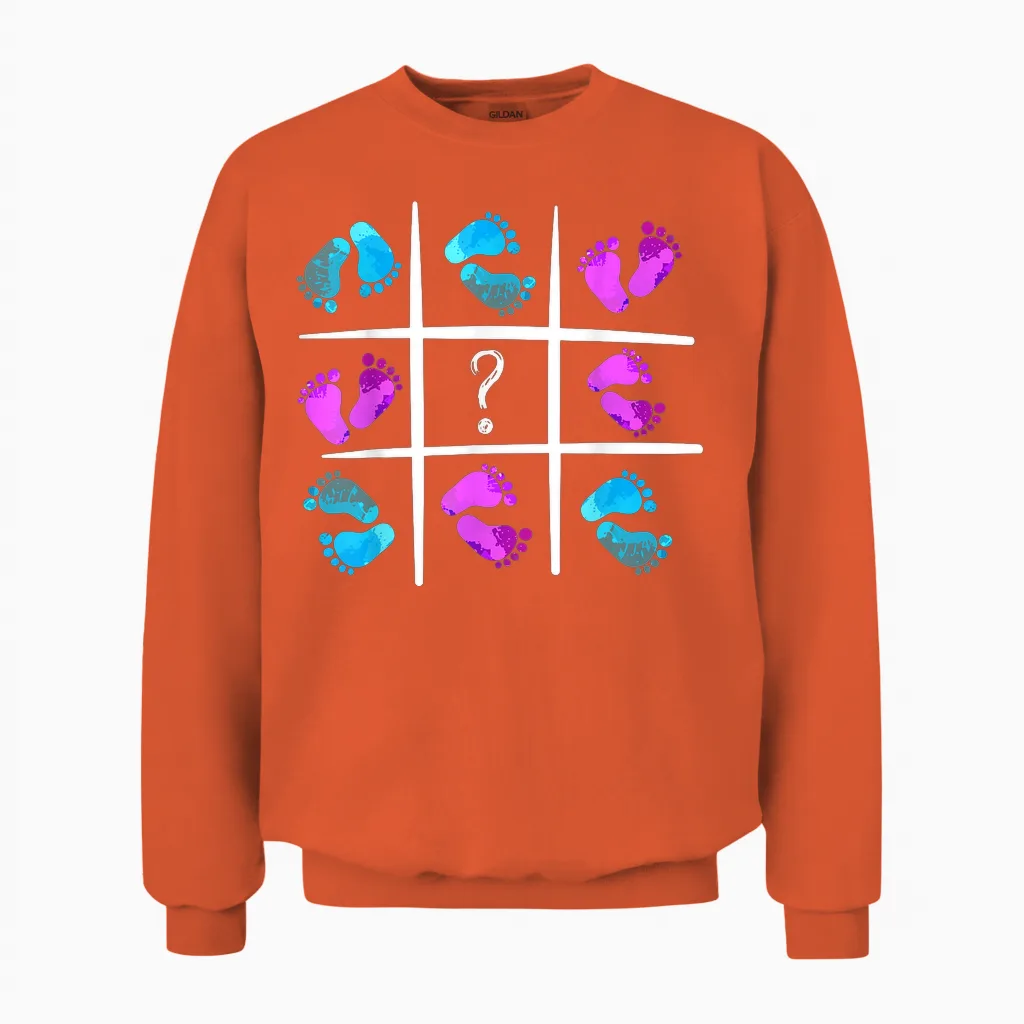 Gender Reveal T-Shirt Für Jungen Oder Mädchen – Lustiges Geschlecht Offenbart Unisex Sweatshirt in Orange