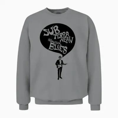 Bob Dylan Subterranean Homesick Blues Official T-Shirt, Grey, S Unisex Sweatshirt - Sport Grey