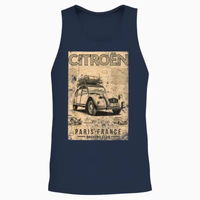 Citroën Driving Club 2cv Paris France Father's Day Unisex Tank Top - Navy