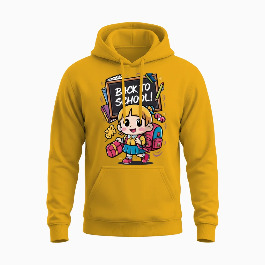 Back to School Girl - & Graduation Unisex Hoodie in Gold