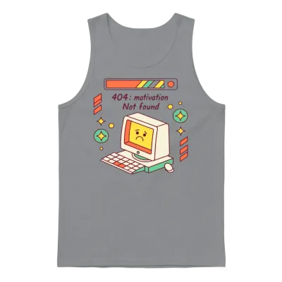Retro Computer 404 Mood Unisex Tank Top - Sport Grey