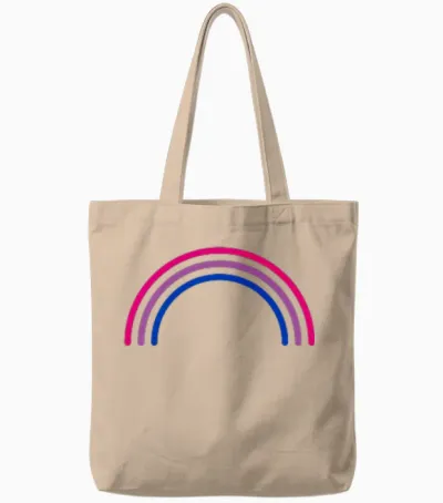 Bisexual Rainbow Bisexuell Regenbogen Subtle Bi Pride Tote Bags - Natural