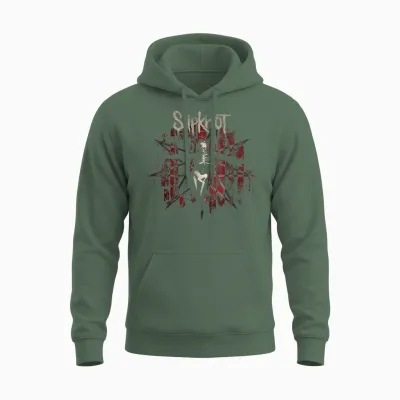 Slipknot Official the Gray Chapter Star Unisex Hoodie - Military Green