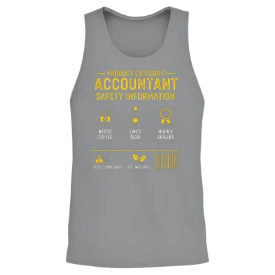 Accountant Safety Info Unisex Tank Top - Sport Grey