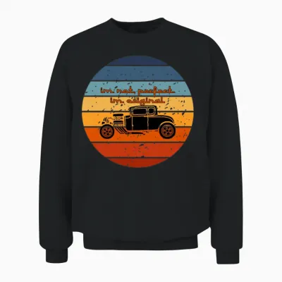 Retro Car Unisex Sweatshirt - Black