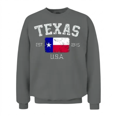Vintage Texas Austin Est 1845 Souvenir Gift Unisex Sweatshirt - Graphite Heather