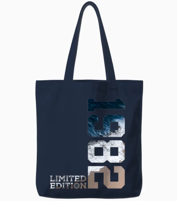 44 Jahre 44. Geburtstag Limited Edition 1982 Tote Bags in Navy