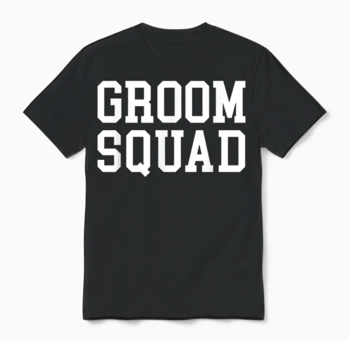 Groom Squad Bachelor Party Unisex T-Shirt in Black
