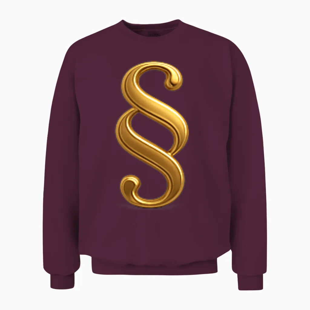 Elegant Paragraph Rechtsanwalt Student Richter Unisex Sweatshirt in Maroon