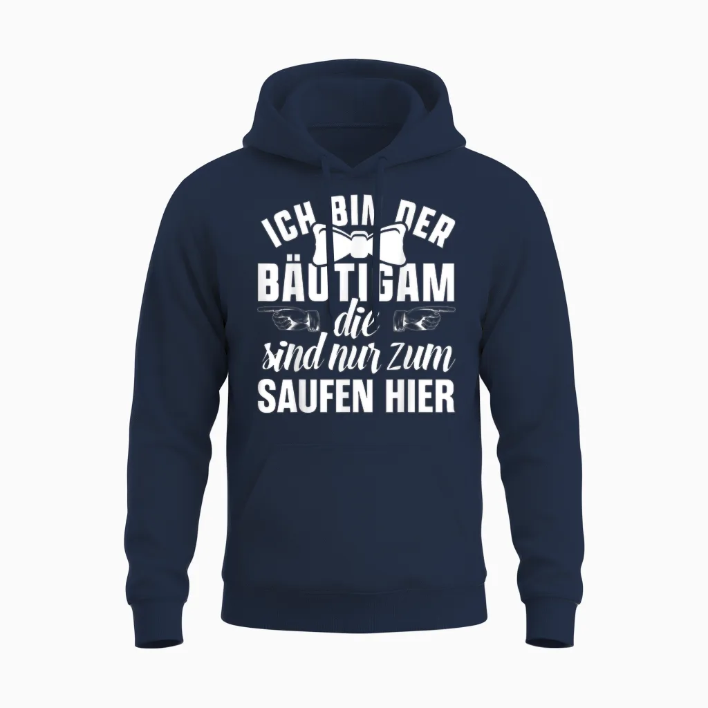 Jga Outfit Co. Herren T-Shirt Schwarz Small Party Jga Junggesellenabschied T-Shirt Mit Kurzarm Und Schleife Unisex Hoodie in Navy
