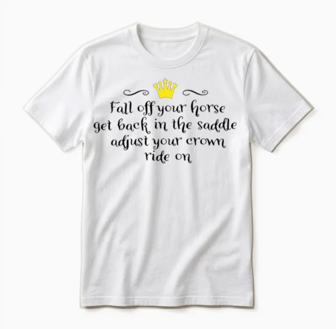 Horse Riding Accident - Lovers Unisex T-Shirt in White