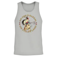 No One Is Illegal on Stolen Land Unisex Tank Top - Ash – 2