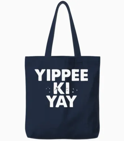 Yippee Ki Yay Tote Bags - Navy