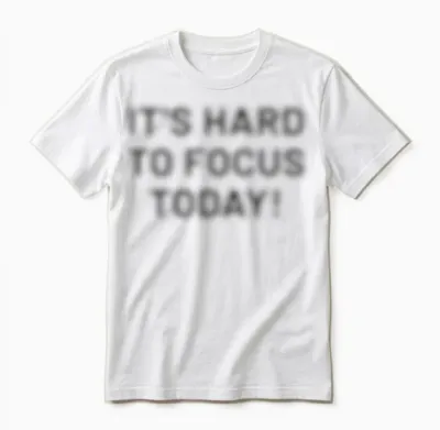 I'ts Hard to Focus Today | Optische Täuschung Motivierend Unisex T-Shirt - White