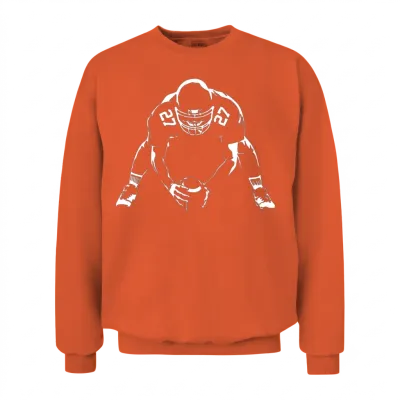 Design T Shirt American Football Rugby Nfl Usa Unisex Sweatshirt - Orange