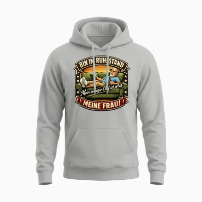 Rente 2026 Ruhestand Pension Pensionär Lustiges Rentner Unisex Hoodie - Ash