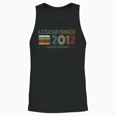 13 Years Old Legend Since 2012 13th Birthday Unisex Tank Top - Black