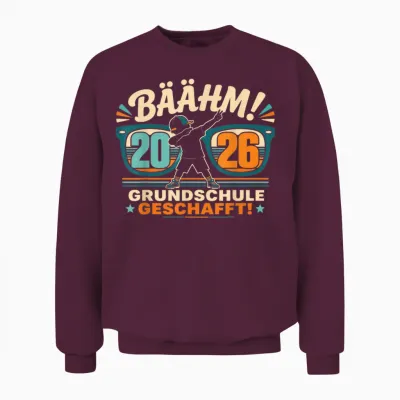 Grundschule Abschluss 2026 Junge Gymnasium Unisex Sweatshirt - Maroon