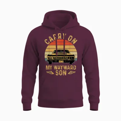 Carry on Classic Art My Wayward Funny Movie Graphic Son Unisex Hoodie - Maroon