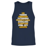 Pittsburgh 412 Jagoffs Yinzers Steel City Funny R Unisex Tank Top - Navy – 2