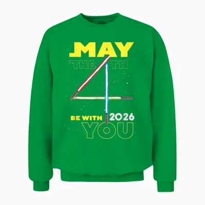 Star Wars May the 4th Be with You 2026 Lightsabers Unisex Sweatshirt - Irish Green