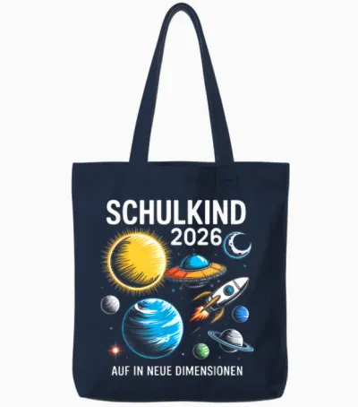 T-Shirt with Space Astronaut Design Tote Bags - Navy