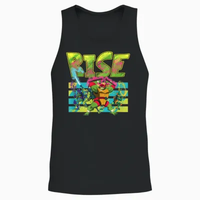 Tmnt - Rise - Splatter Paint Unisex Tank Top - Black