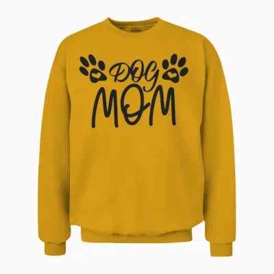 Dog Mom Dog Puppy Unisex Sweatshirt - Gold