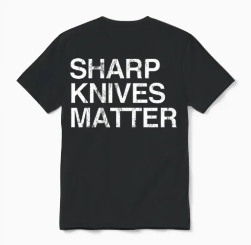 Sharp Lives Matter Funny Cook Knife Unisex T-Shirt in Black