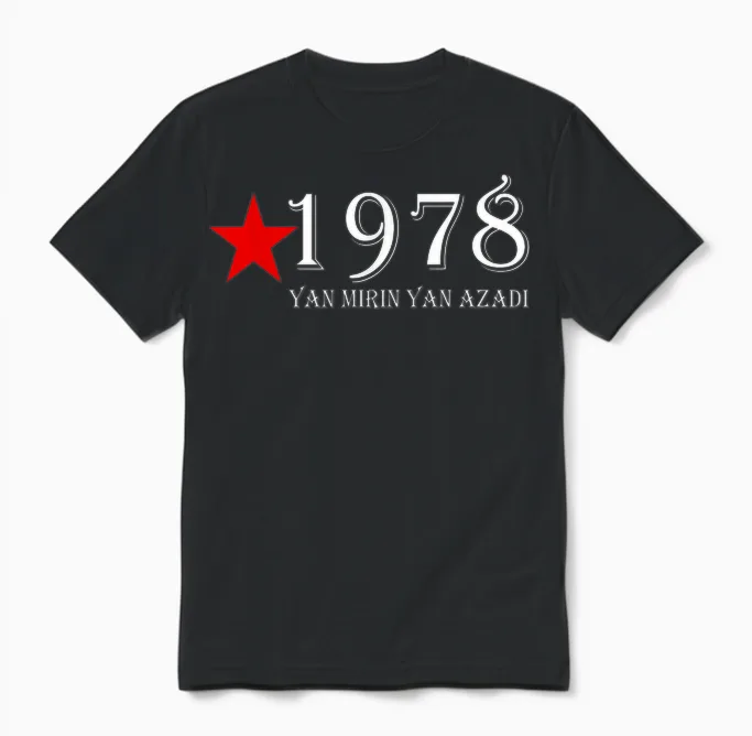 Kurdistan Gift Kurd Her Biji Newroz Kurdish Rojava Unisex T-Shirt in Black