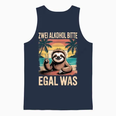 Lustiges Zwei Alkohol Bitte Egal Was Bier Malle Party Unisex Tank Top - Navy
