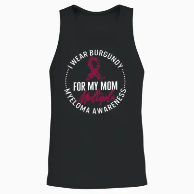 Multiple Myeloma Awareness Cancer Shirt, I Wear Unisex Tank Top - Black