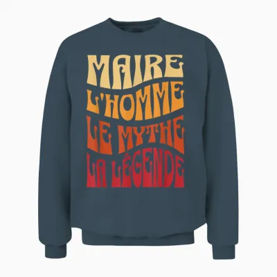 Mayor Man the Myth the Legend Gift Idea Member Town Hall Unisex Sweatshirt - Dark Heather