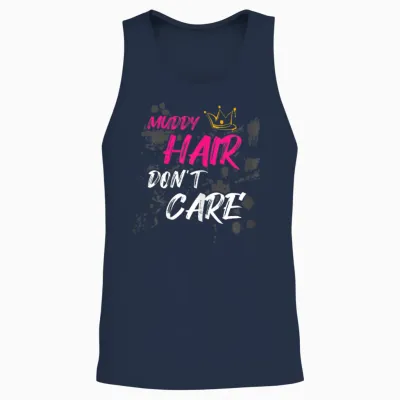 Muddy Hair Don't Care Schlammlauf Mud Run Unisex Tank Top - Navy